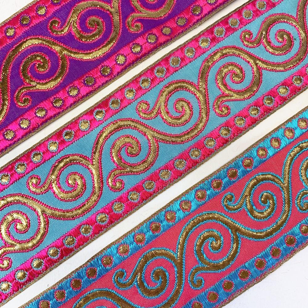 51 mm Designer Gotta Meena Vel Jacquard Ribbon, view 3