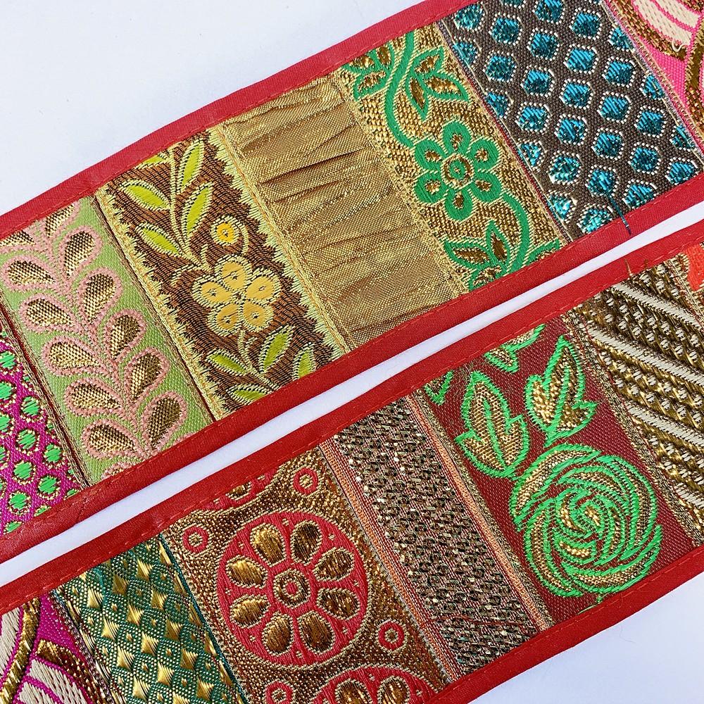 70mm Mix Khichdi Multicolour Jacquard Lace, view 3