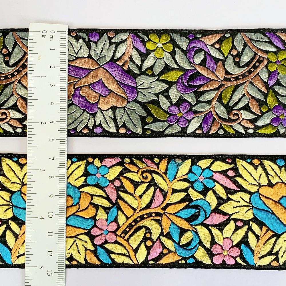51 mm Designer Parasi Colorful Jacquard Lace, view 2