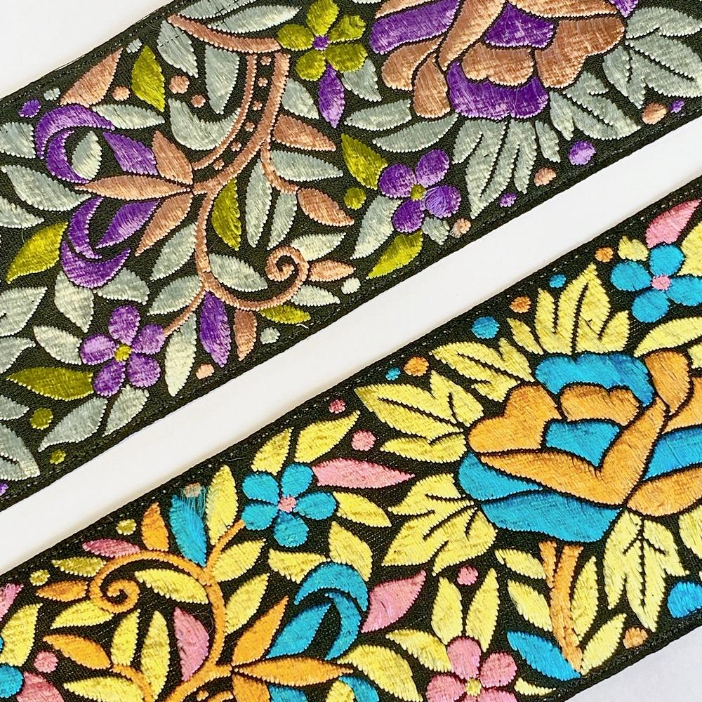 51 mm Designer Parasi Colorful Jacquard Lace, view 3