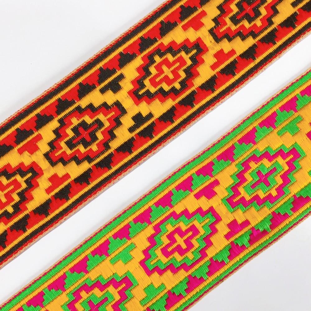 58 mm Designer Geometrical ColourFul Jacquard Ribbon, view 5