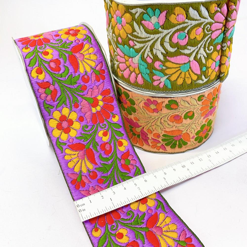 68 mm Designer Parsi Jacquard Ribbon, view 1