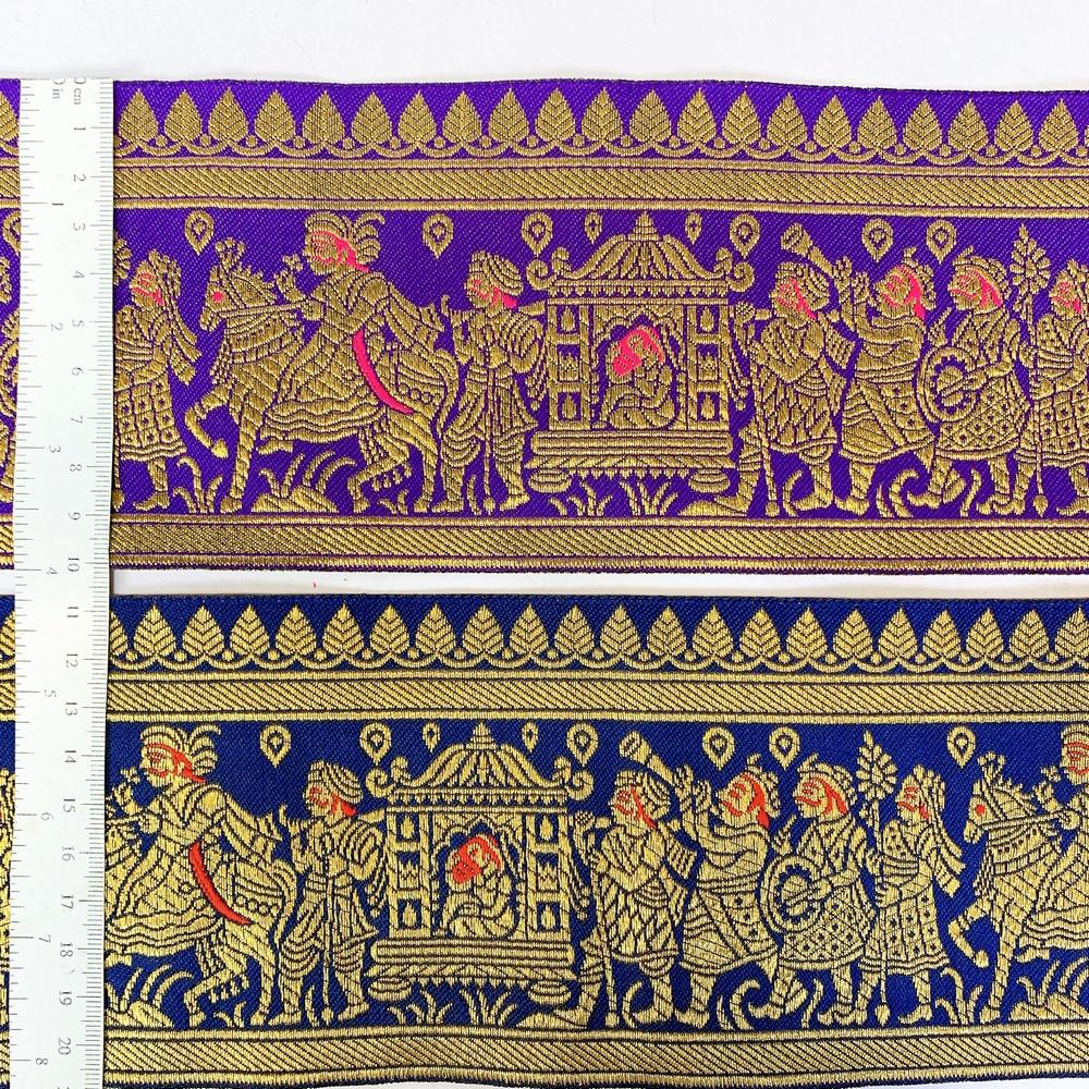 100 mm Designer Banarasi Barat Jacquard Ribbons, view 12