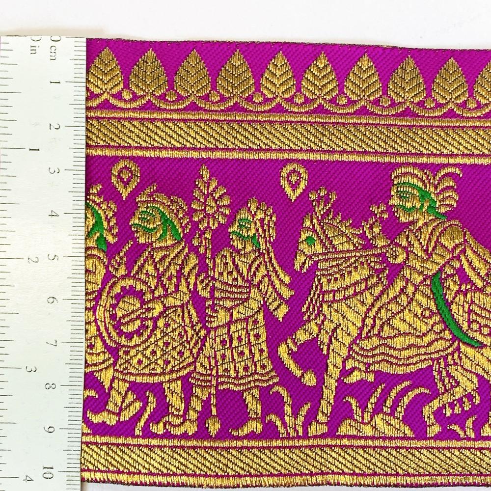 100 mm Designer Banarasi Barat Jacquard Ribbons, view 10