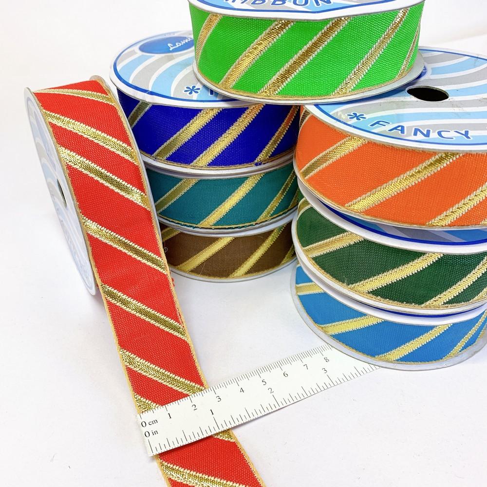 25mm Designer Jacquard Ribbon With Zari Threads, view 1