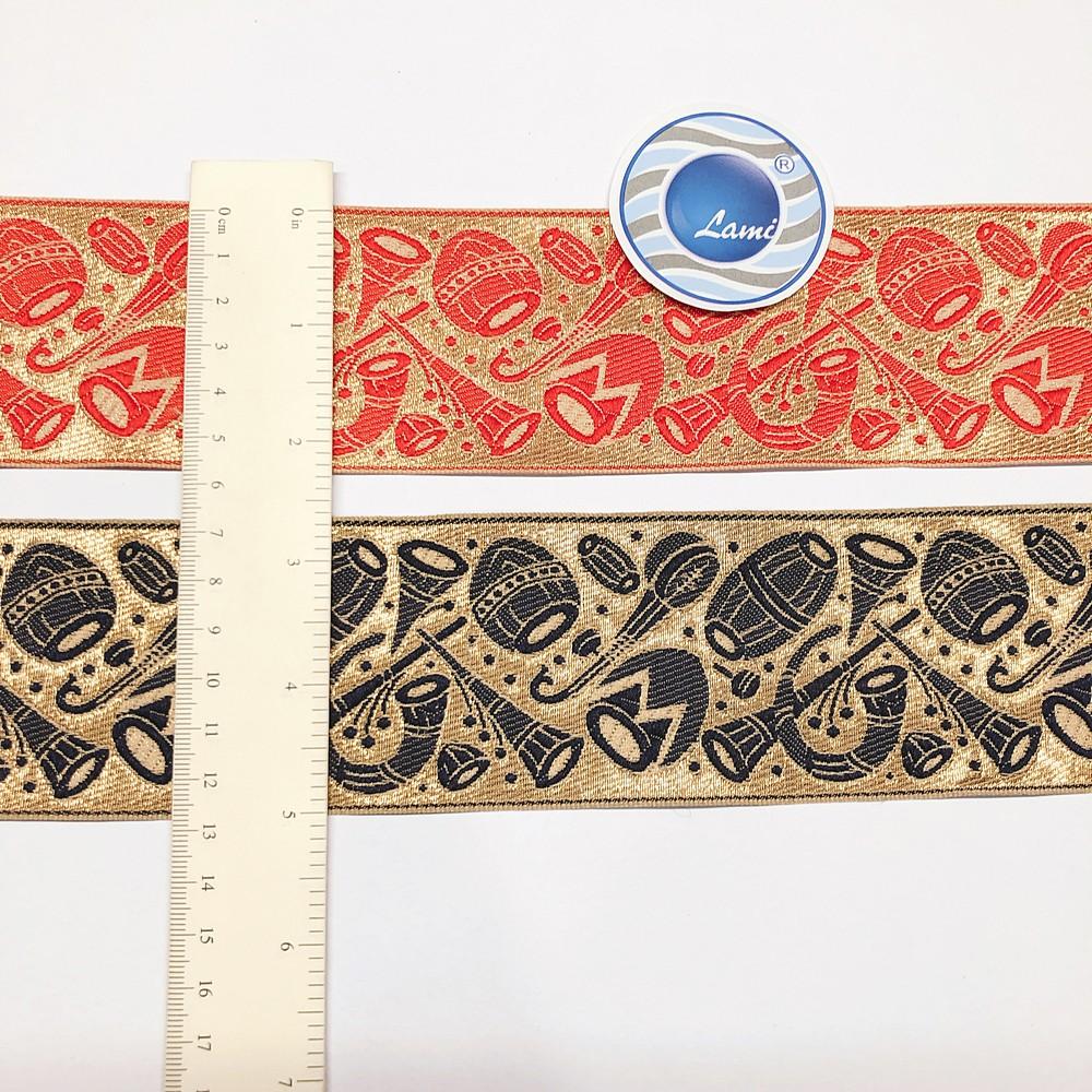 60mm Indian instruments Jacquard Ribbon, view 1