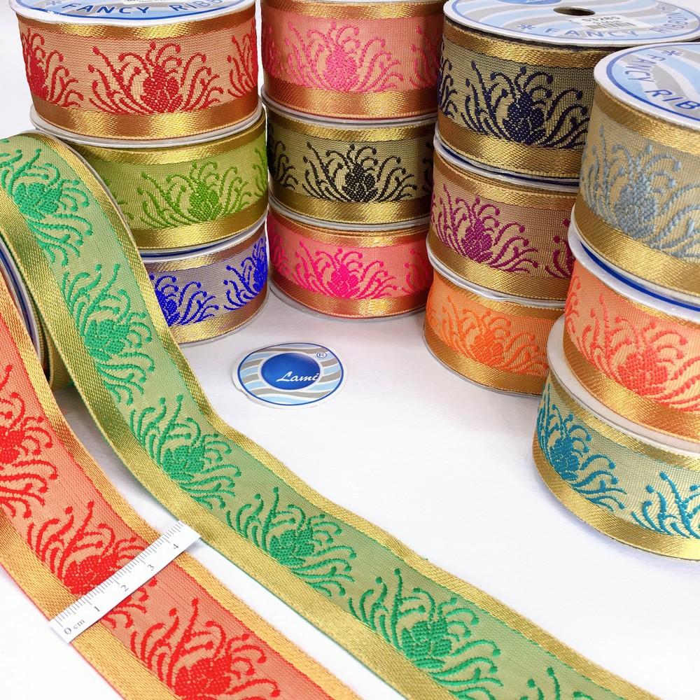 42 mm Designer Colorful Jacquard Lace, view 1