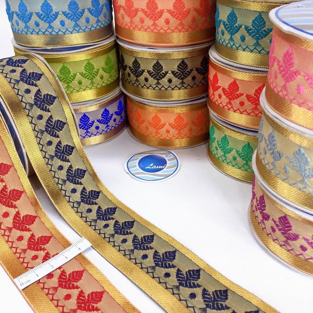 40mm Designer Colorful Jacquard Lace, view 1