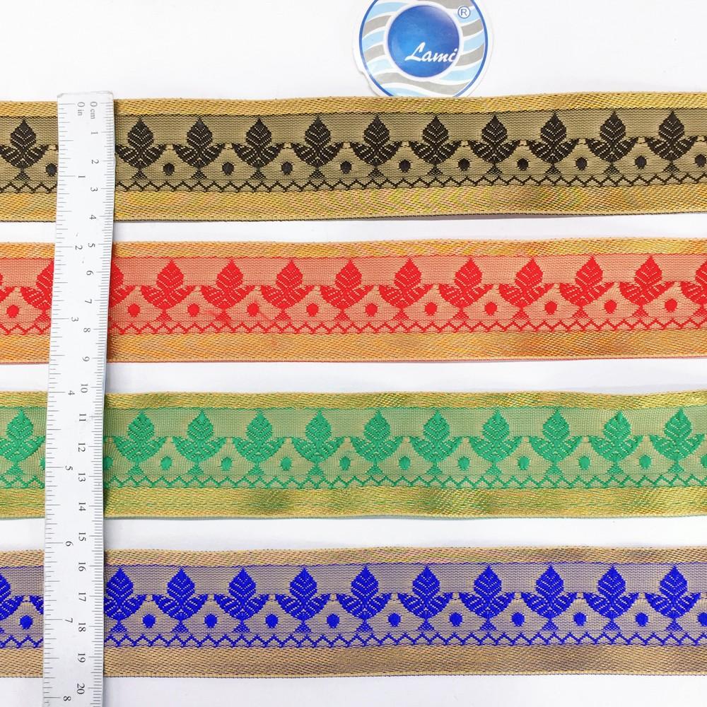 40mm Designer Colorful Jacquard Lace, view 2