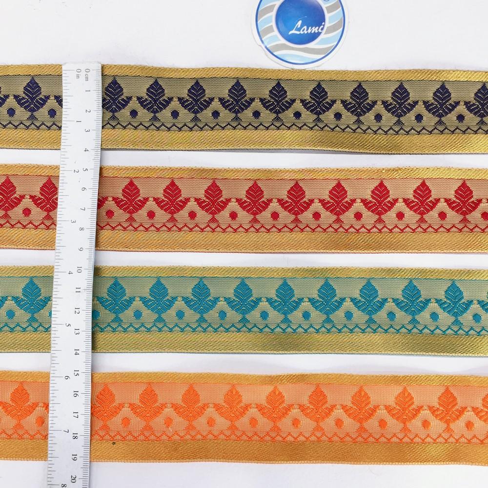 40mm Designer Colorful Jacquard Lace, view 3