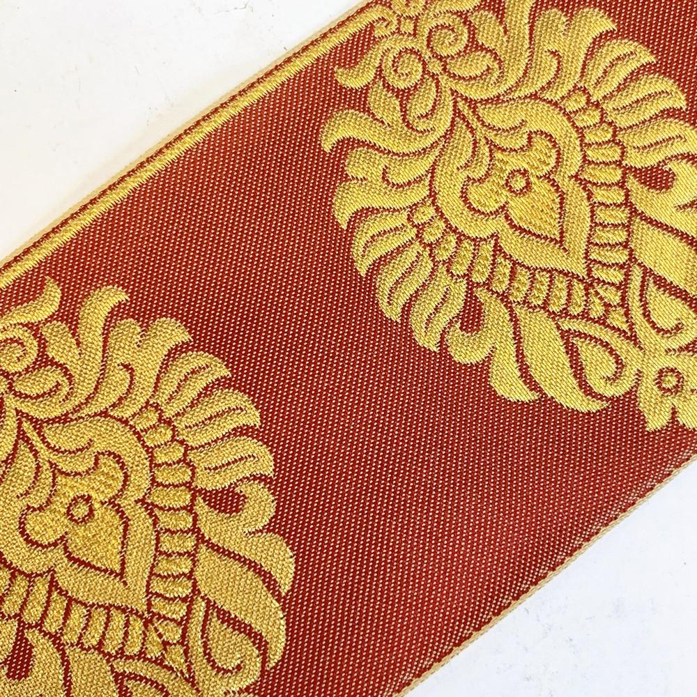 95mm Designer Golden Zari Banarasi Jacquard Lace, view 11