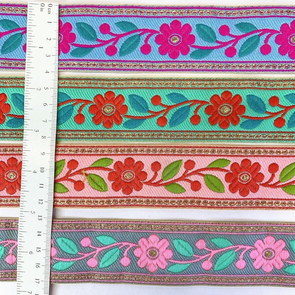 32 mm Designer Colourful Jacquard Ribbons, view 2
