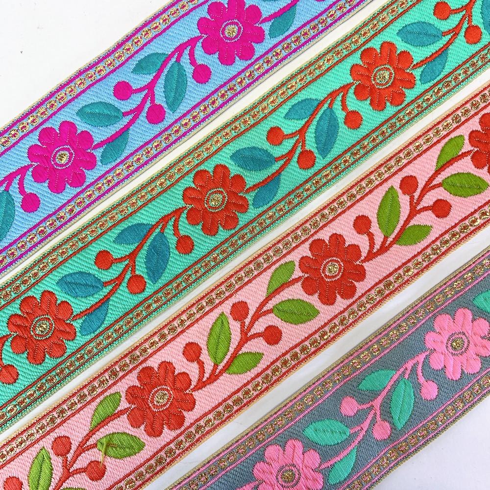 32 mm Designer Colourful Jacquard Ribbons, view 4