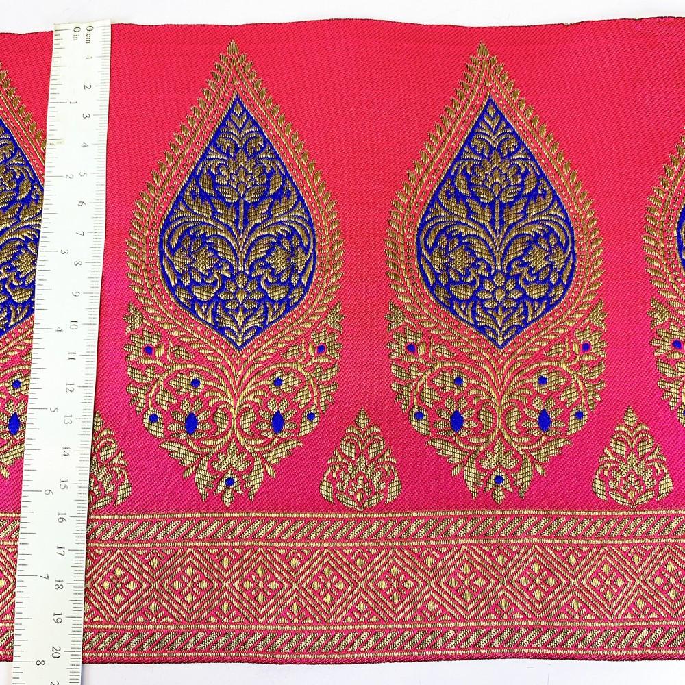 205 mm Designer Banarasi Jacquard Lace, view 16