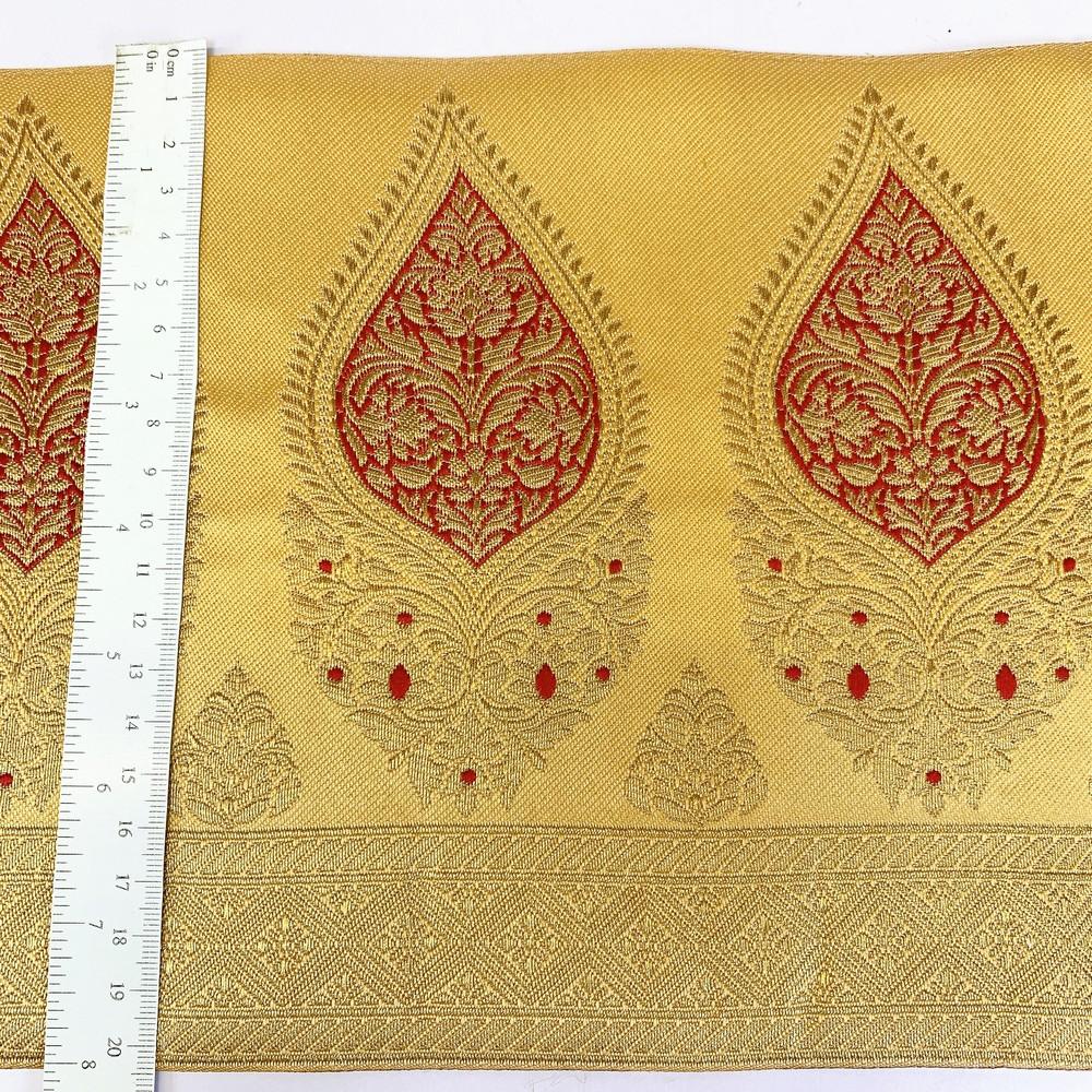 205 mm Designer Banarasi Jacquard Lace, view 8