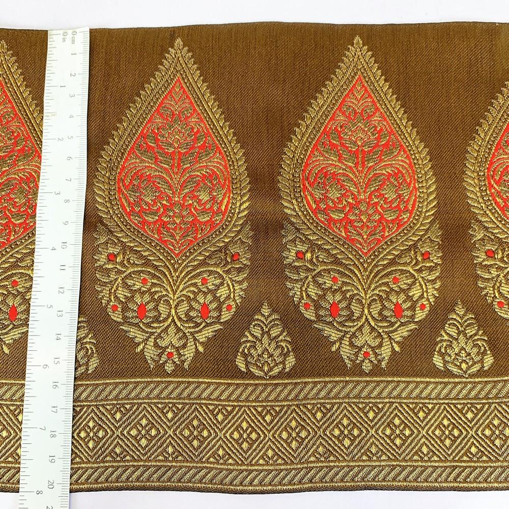 205 mm Designer Banarasi Jacquard Lace, view 10