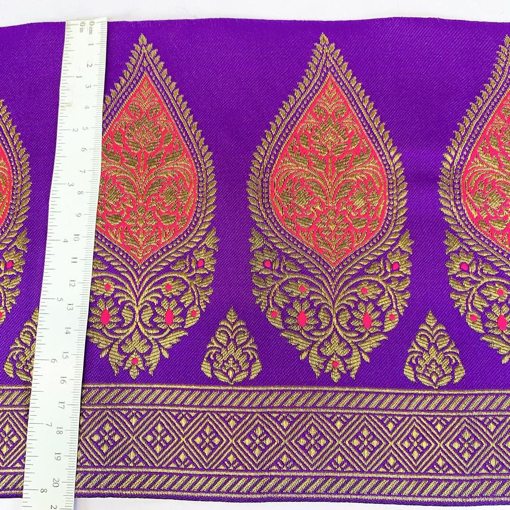205 mm Designer Banarasi Jacquard Lace, view 2
