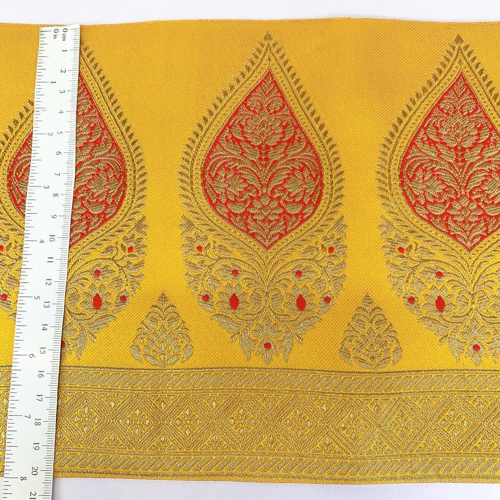 205 mm Designer Banarasi Jacquard Lace, view 18