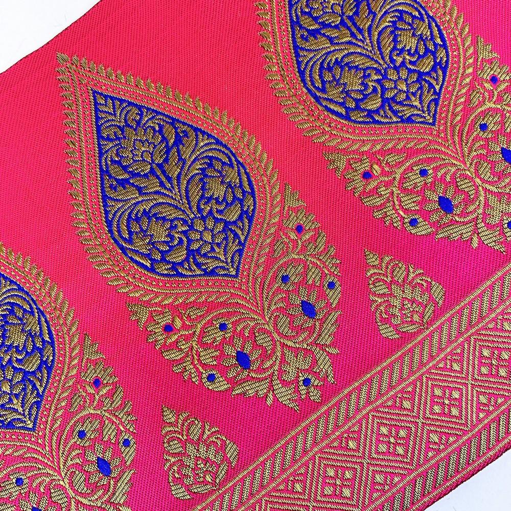 205 mm Designer Banarasi Jacquard Lace, view 17