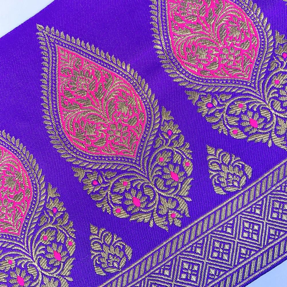 205 mm Designer Banarasi Jacquard Lace, view 3