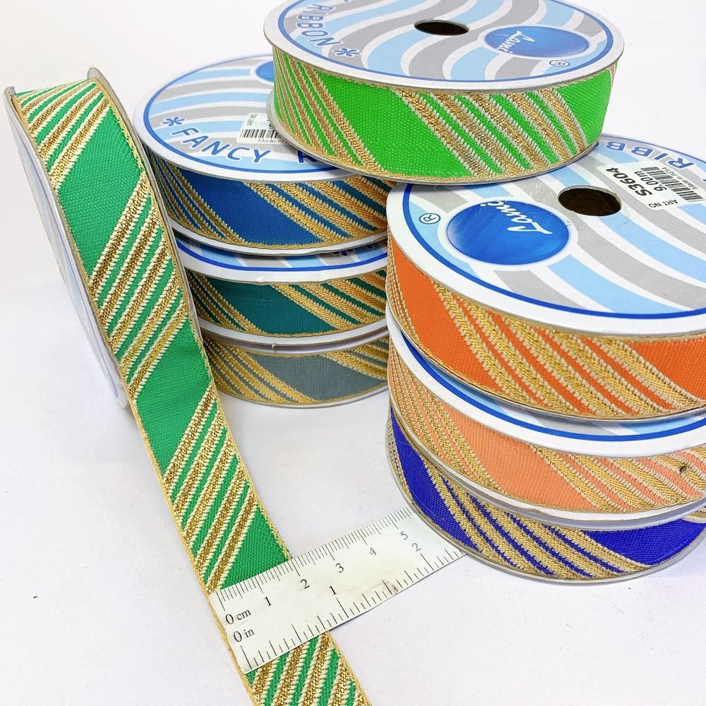 20mm Designer Jacquard Ribbon With Zari Threads, view 1