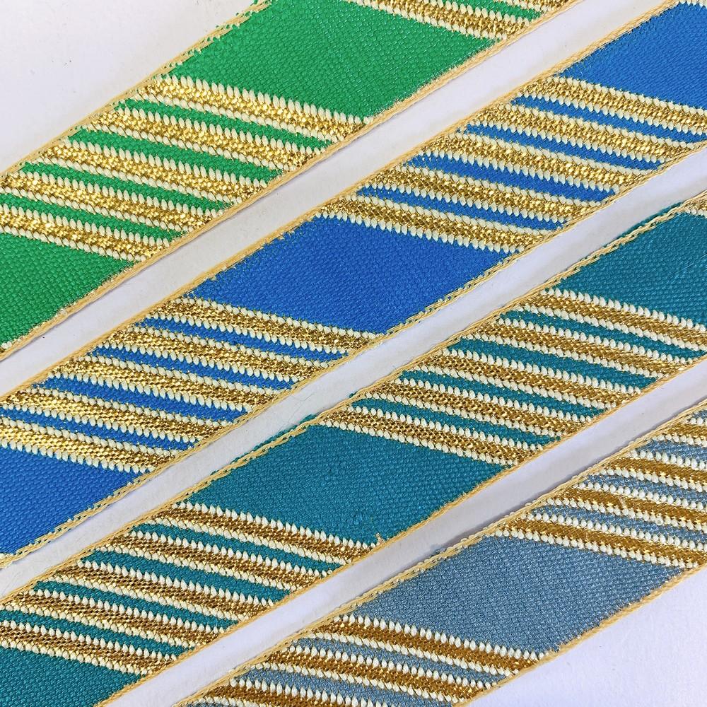 20mm Designer Jacquard Ribbon With Zari Threads, view 5