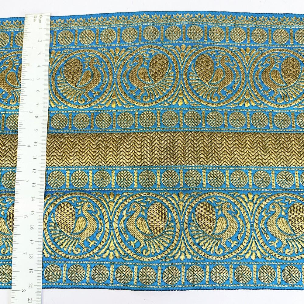 205 mm Designer Banarasi Jacquard Lace, view 10
