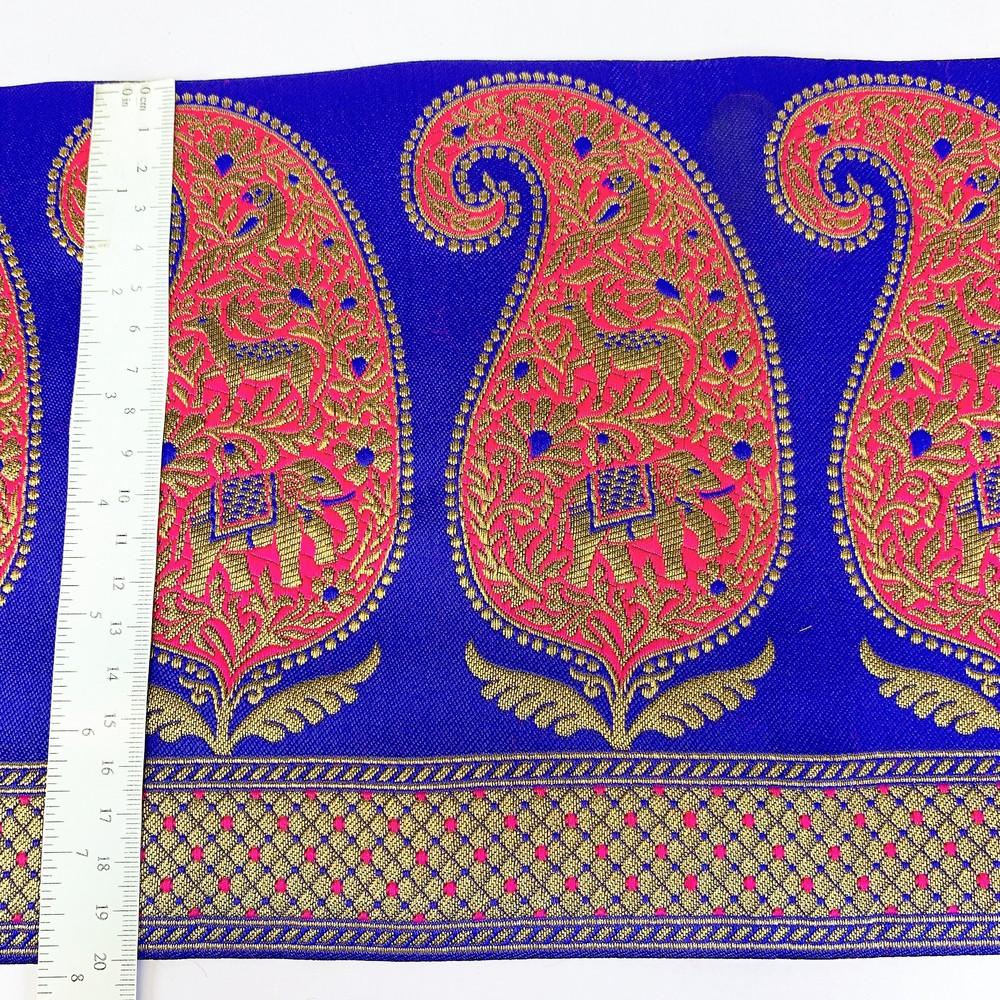 200 mm Designer Banarasi Jacquard Lace, view 10