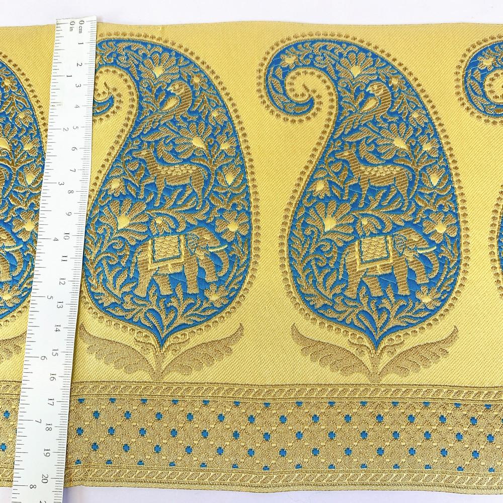 200 mm Designer Banarasi Jacquard Lace, view 6