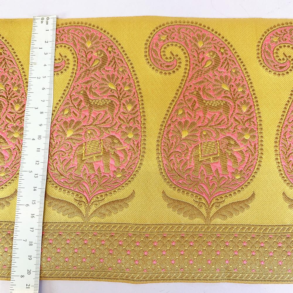 200 mm Designer Banarasi Jacquard Lace, view 2