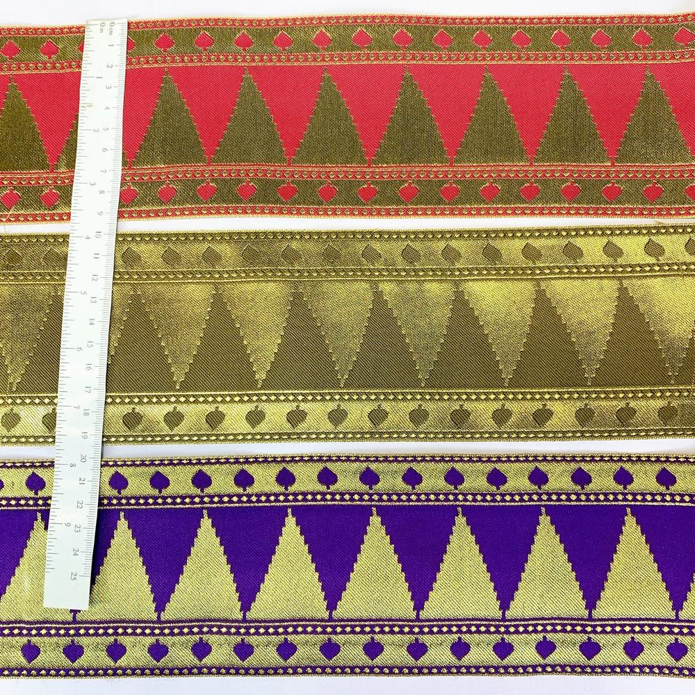 92 mm Designer Banarsi Jacquard Lace, view 5