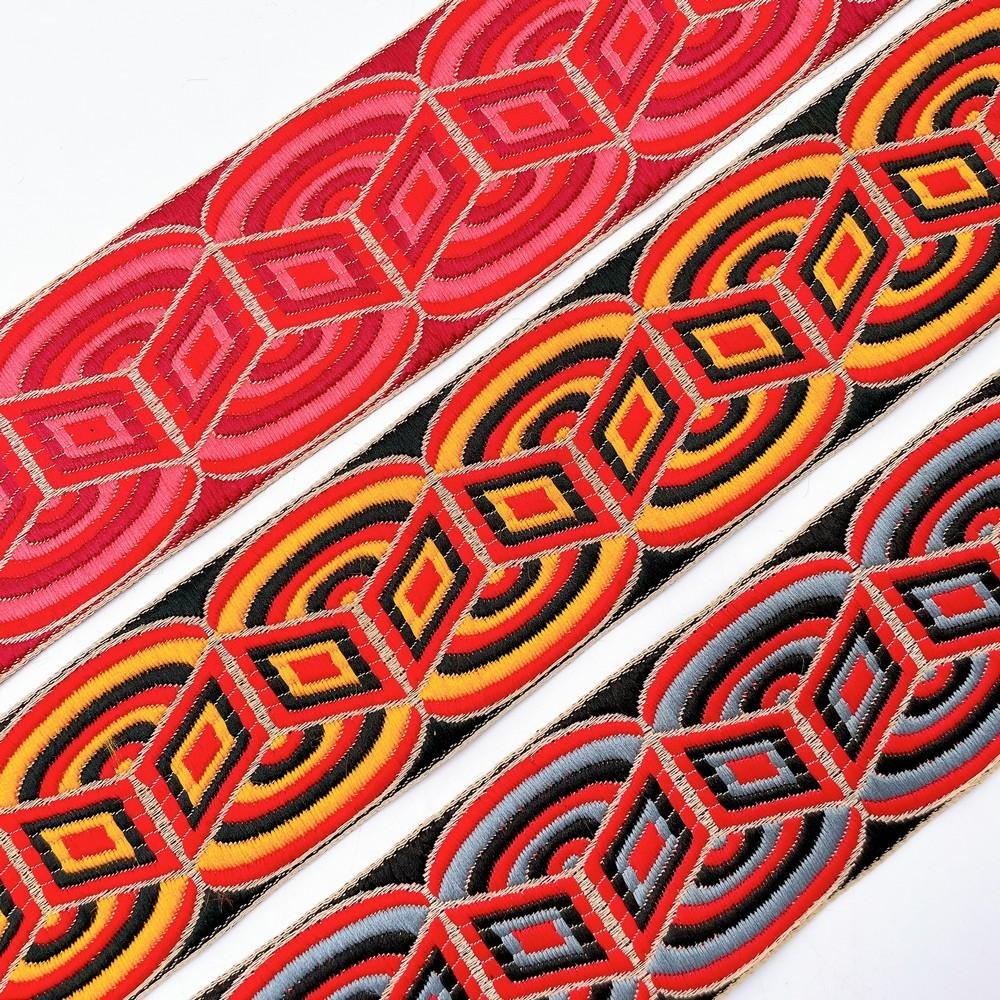 58mm Geometric Jacquard Ribbon Lace for Garments, Craft & Decoration, view 5