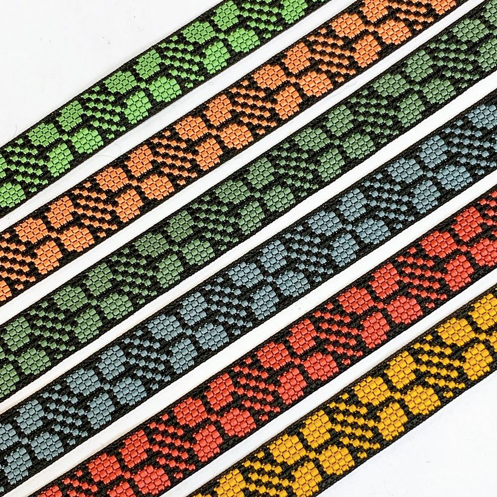 20mm Colorful Cross stich Jacquard Lace, view 4