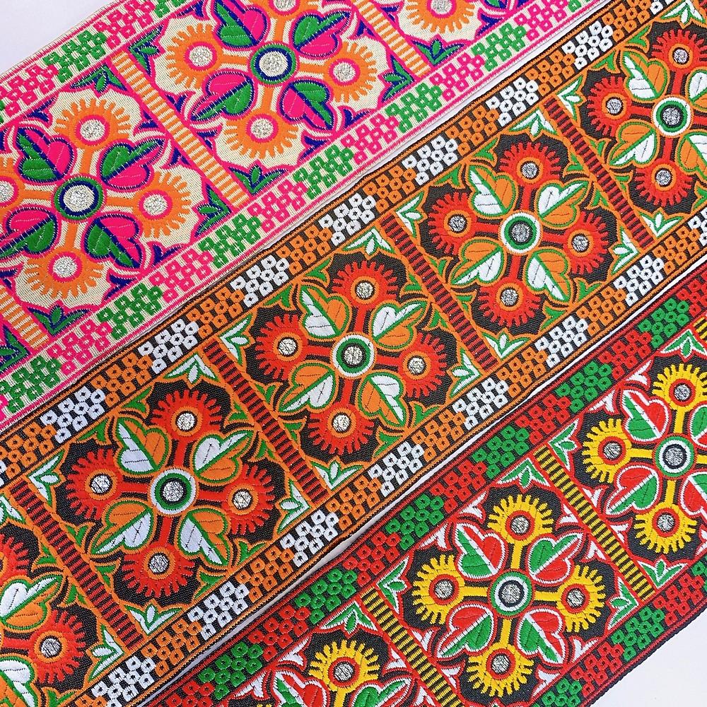 100mm Kutchi Design Jacquard Lace With Zari Work, view 3