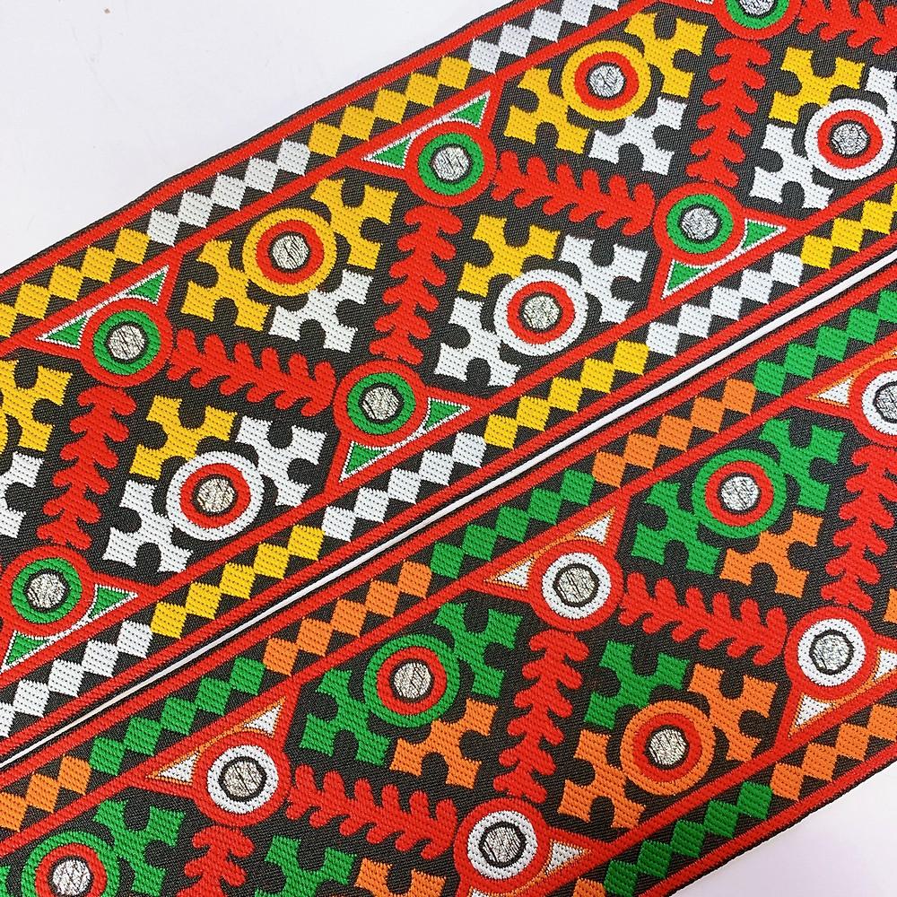 100mm Kutchi Design Jacquard Lace With Zari Work, view 3