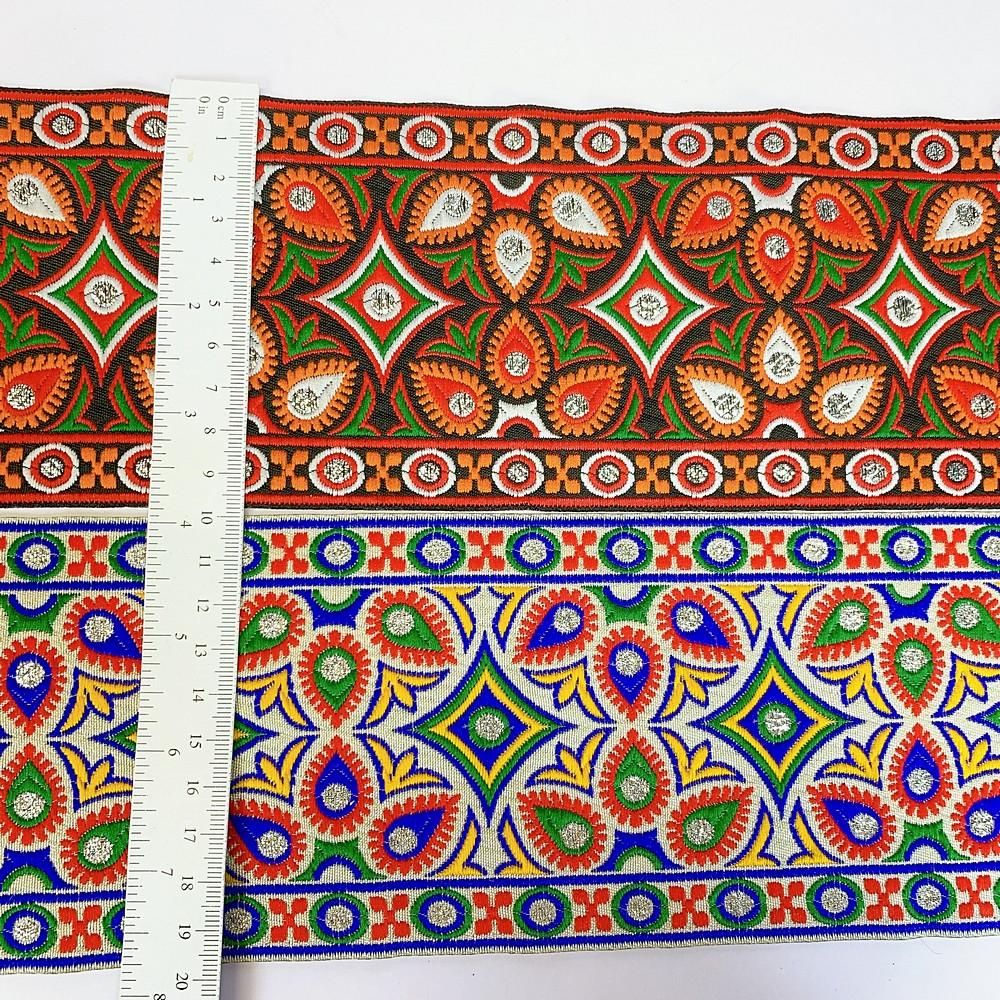 100mm Kutchi Design Jacquard Lace With Zari Work, view 2
