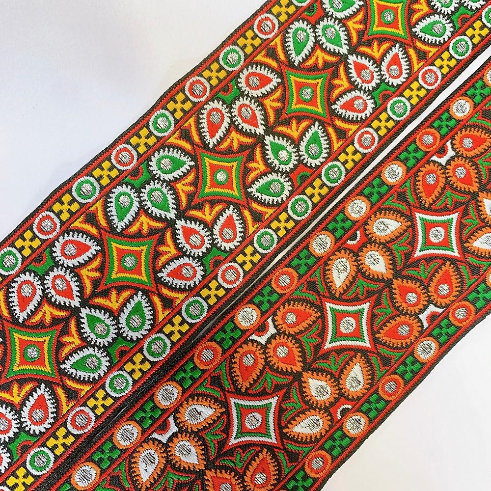 66 mm Kutchi Design Jacquard Lace With Zari Work, view 3