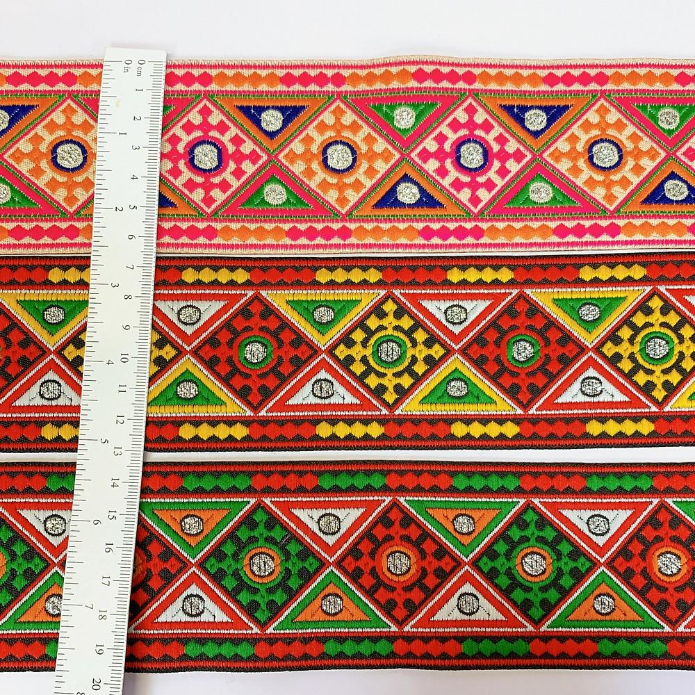 66 mm Kutchi Design Jacquard Lace With Zari Work, view 2