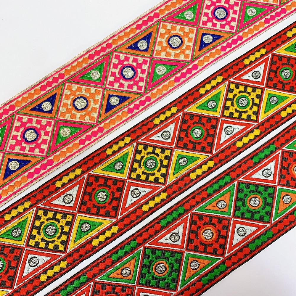 66 mm Kutchi Design Jacquard Lace With Zari Work, view 3