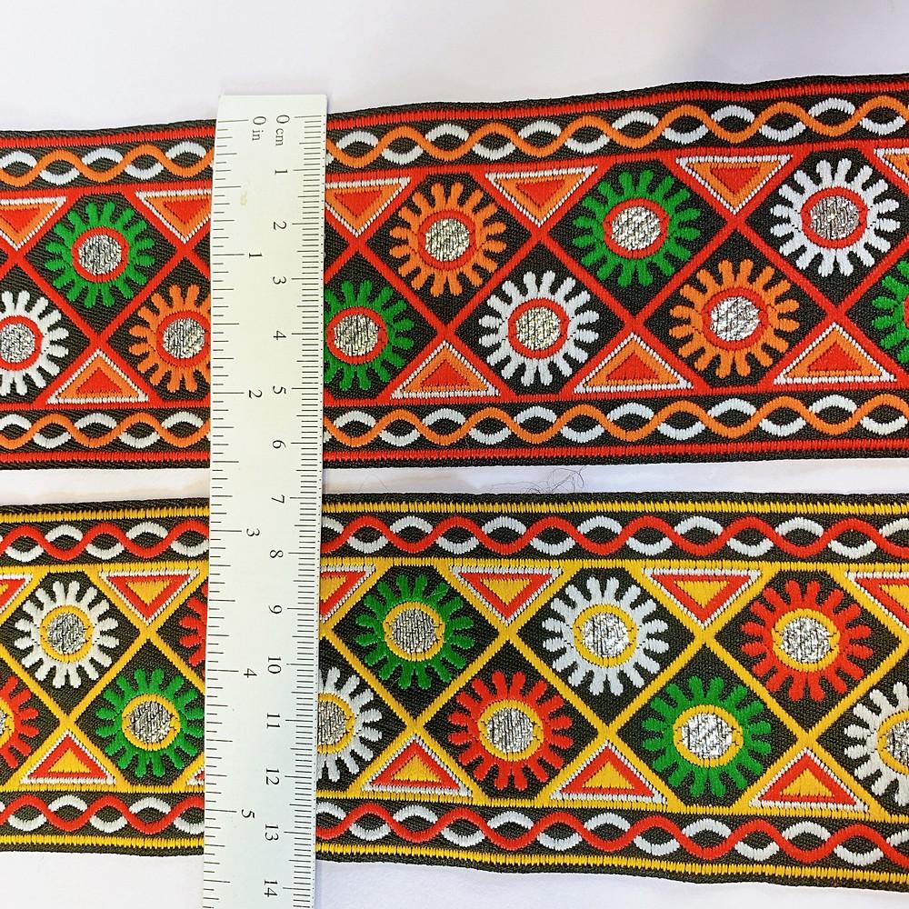 66 mm Kutchi Design Jacquard Lace With Zari Work, view 2