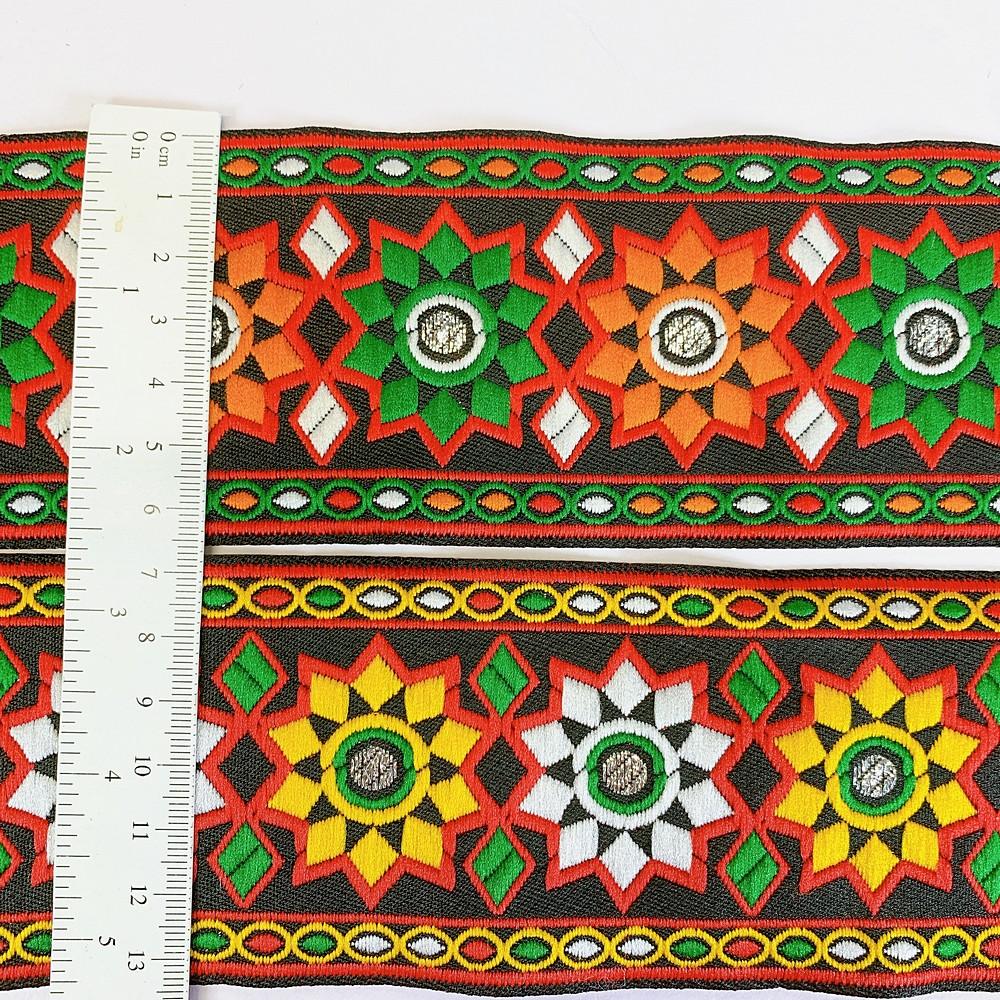 66 mm Kutchi Design Jacquard Lace With Zari Work, view 2