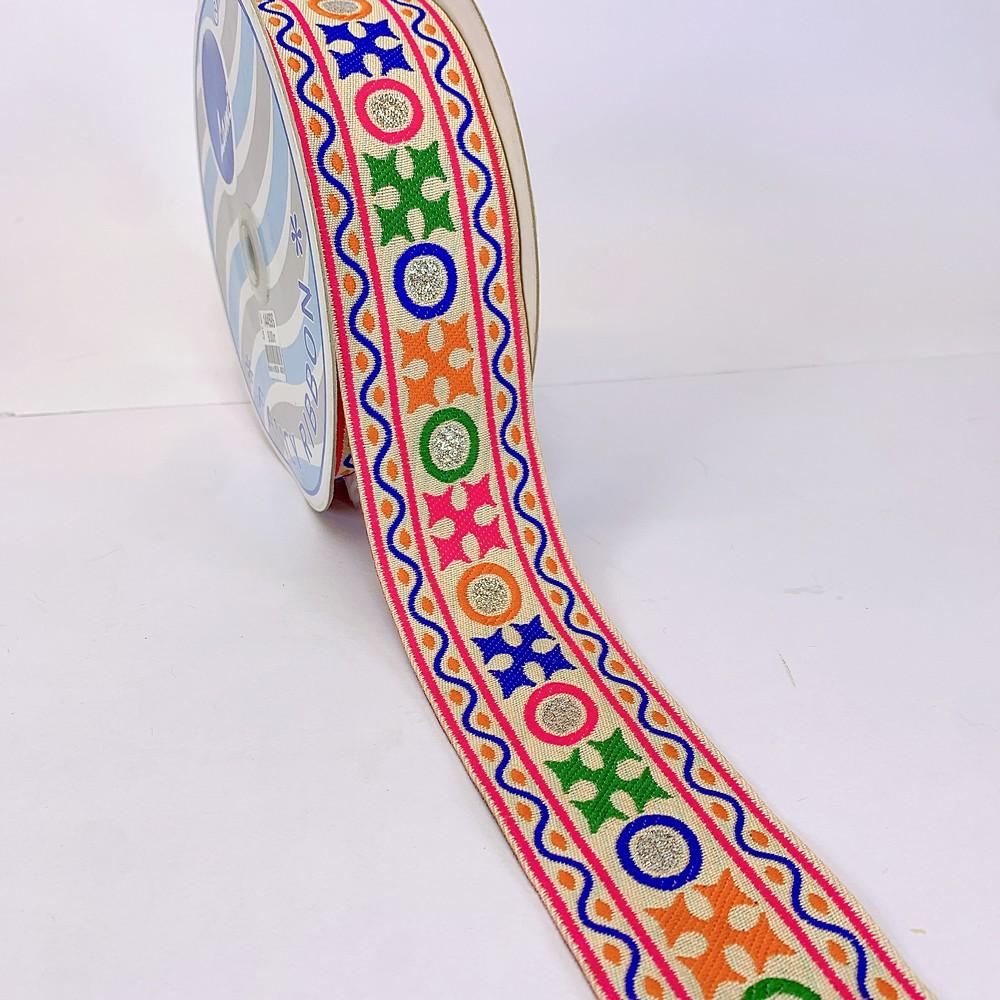 48 mm Kutchi Design Jacquard Lace With Zari Work, view 1