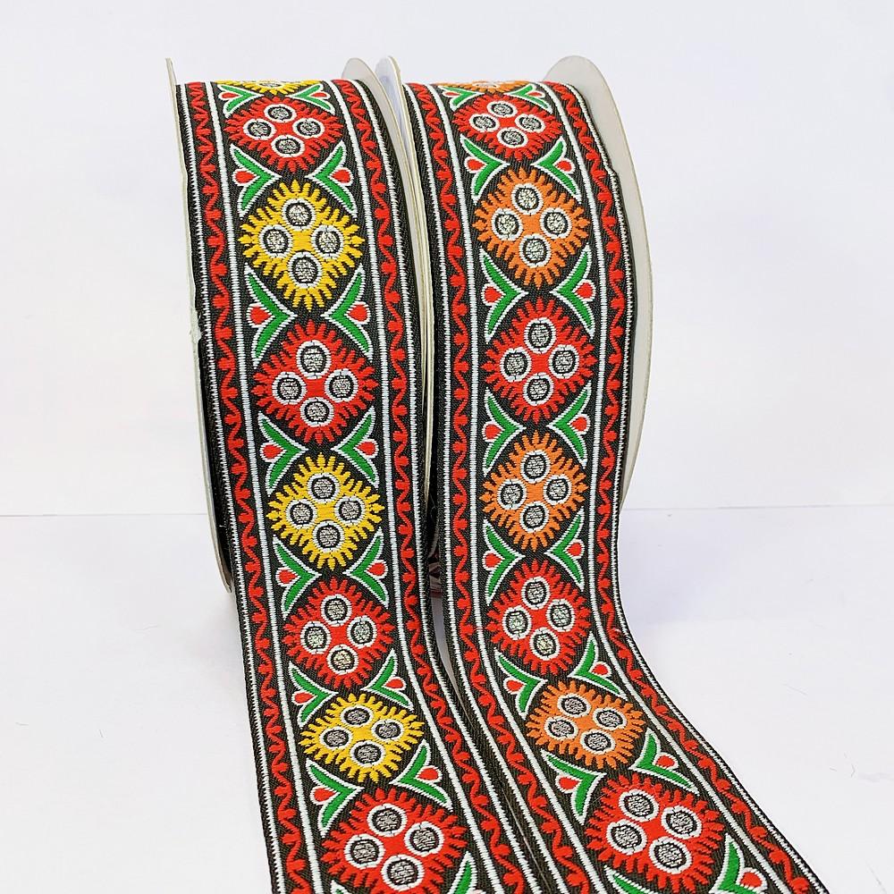 48 mm Kutchi Design Jacquard Lace With Zari Work, view 1