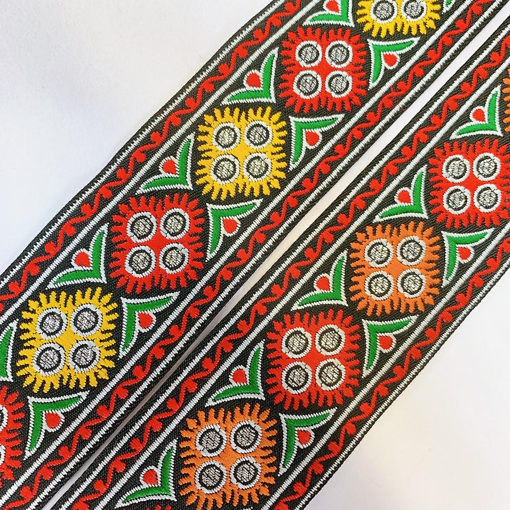 48 mm Kutchi Design Jacquard Lace With Zari Work, view 3