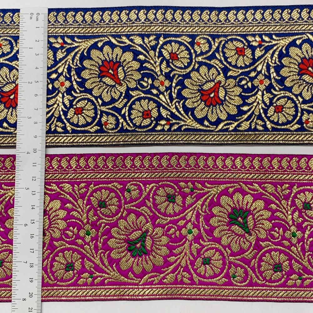 100mm Designer Foral Banarasi Lace, view 5