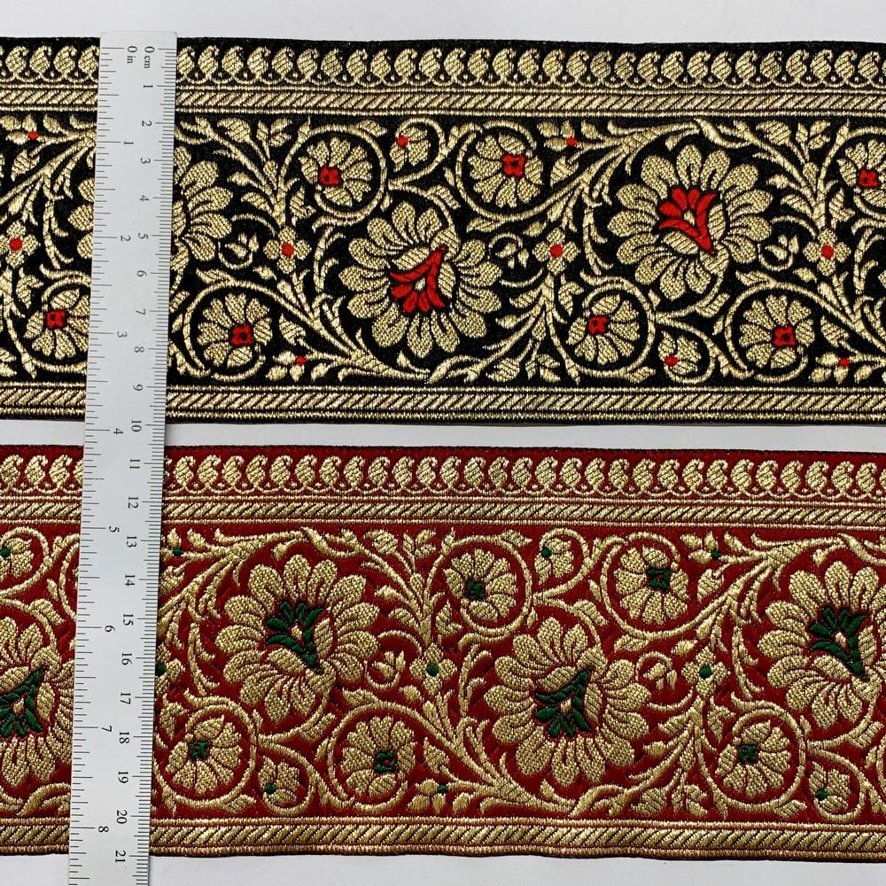 100mm Designer Foral Banarasi Lace, view 6