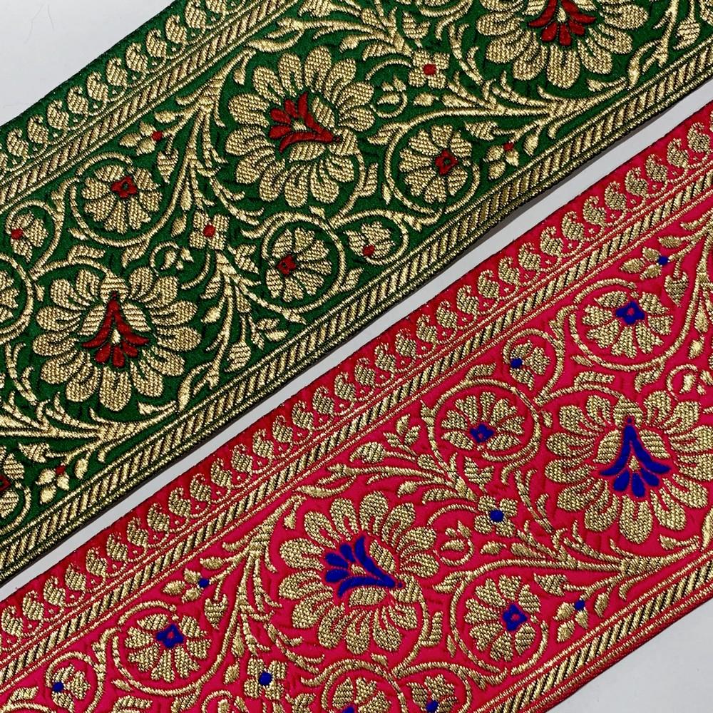 100mm Designer Foral Banarasi Lace, view 7