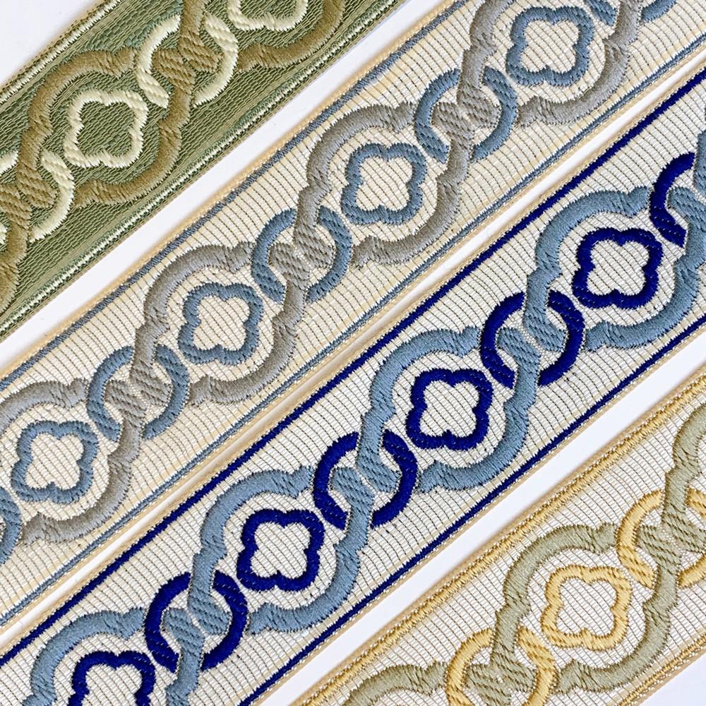 40mm Elegant Tapestry Tape with Geometric Chain Pattern, view 5