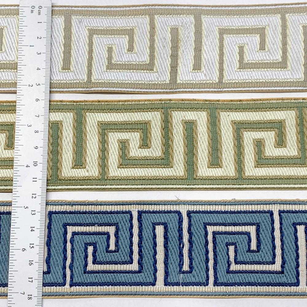 55mm Designer Tapestry Tapes with Greek Key Pattern, view 2