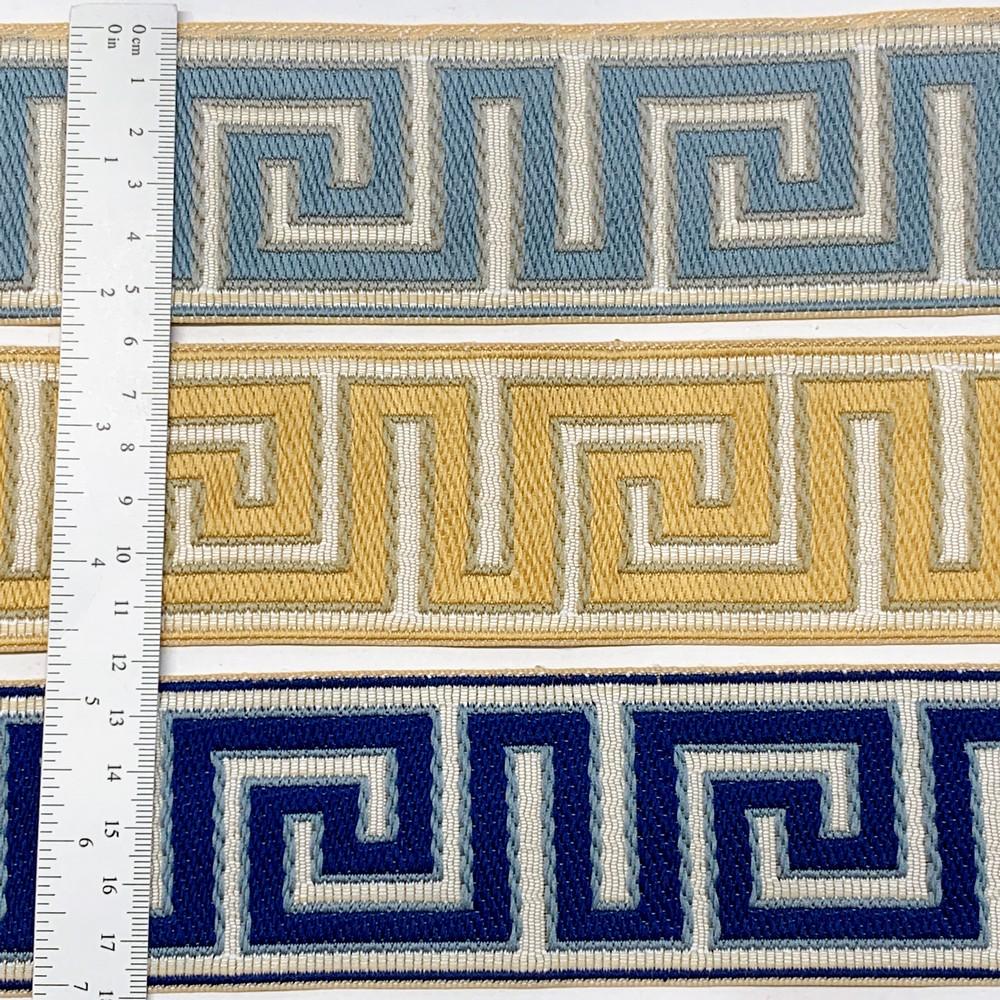 55mm Designer Tapestry Tapes with Greek Key Pattern, view 4